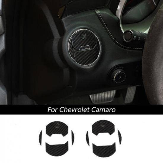 Carbon Fiber Dash Air Conditioner Outlet Vent Trim Cover For Chevy Camaro 10-15