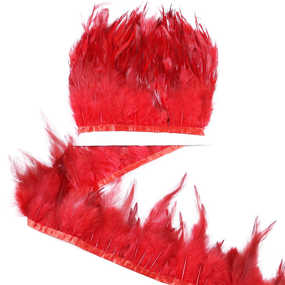 Dyeing Rooster Feathers Trim 4-6Inch Chicken Feather Fringe Ribbon for Clothing Accessories Wedding Decoration Plumas for Crafts