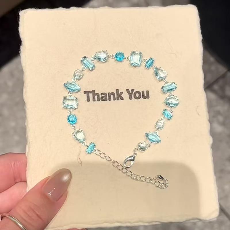 Exquisite Irregular Diamond Candy Bracelet – Spring/Summer High-Grade Women's Colorful Sparkle
