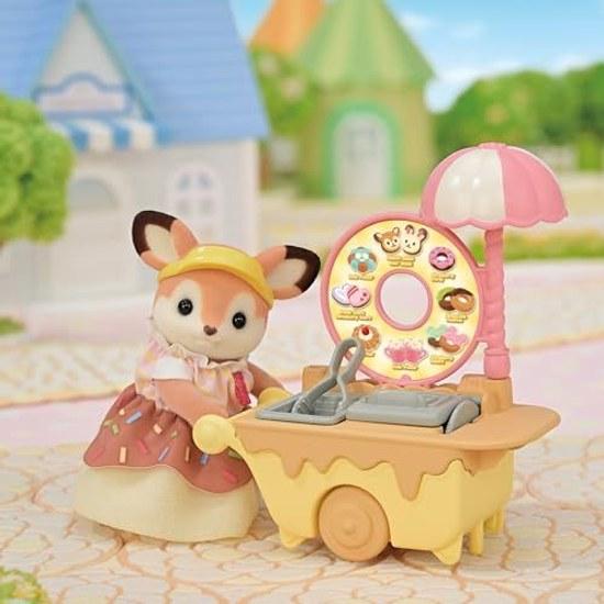 Sylvanian Families Amusement Park Shop Delivery Delicious Donut Wagon Mi-93 ST Mark Certification Ages 3 Up Toy Dollhouse EPOCH
