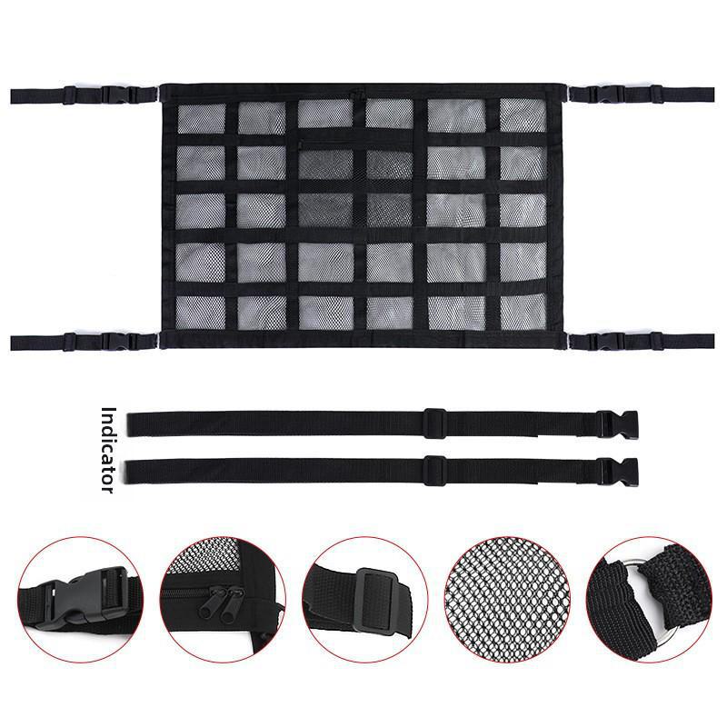Upgraded Car Roof Storage Net with Webbing for Trunk Pickup