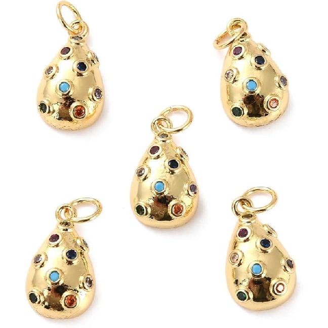 Ipotkitt 5Pcs Heart with Star Brass Micro Pave Cubic Zirconia Diffuser Locket Charm Pendants Openable Ornaments for DIY Making - 19.5x22.5mm