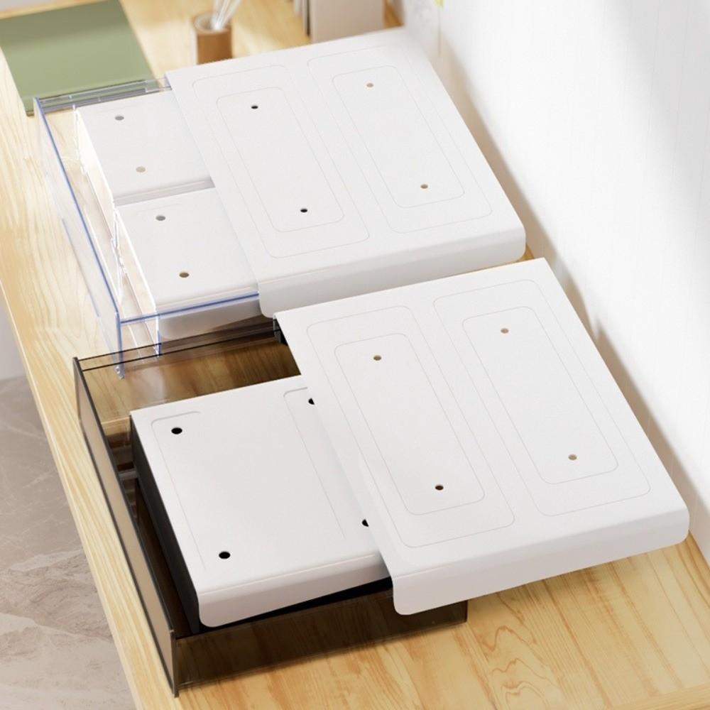 Space Saving Under Desk Drawer Organizer Slide Buckle Hidden Office Organizer  Desk Drawer