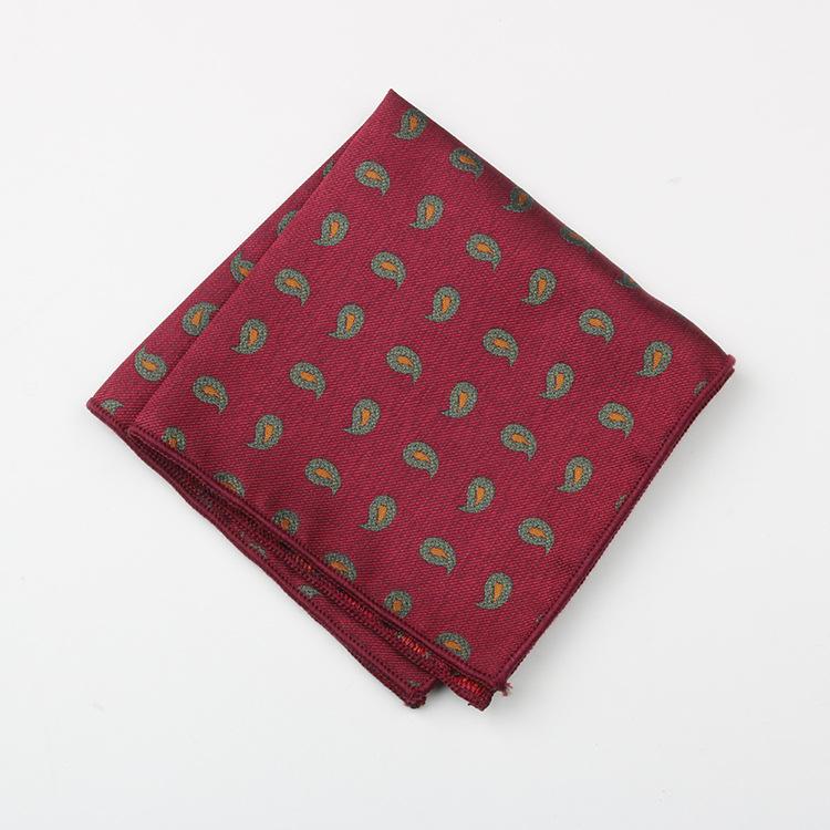 Pattern Chest Towel Men'S Suit Gentleman Wedding Red High-End High-Density Small Square Towel Handkerchief Banquet Host Pocket Towel