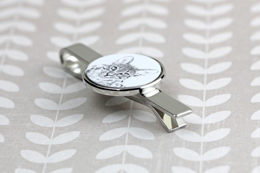 Egyptian Mau Cat - Cat Tie Clip, Personalized Tie Clip, Unique Gift for Men from Art-Dog Brand