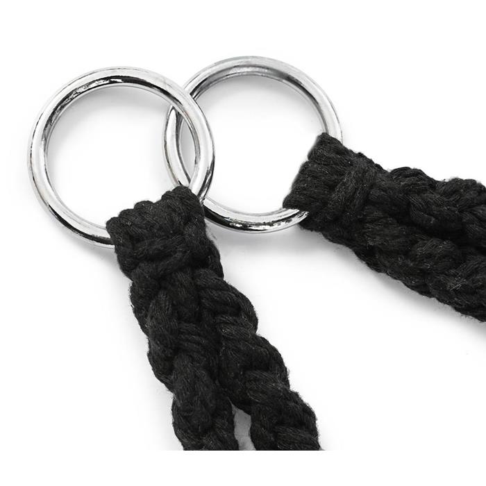 Stork's Nest Swing Hanging Chair Garden Boho for Home Garden 120cm Black