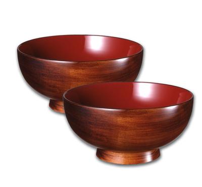Sakai Sangyo Tochi Suppenschale 2 Holz-Suppenschale Holzschale Lackiert Urushi Suppenschale Esstisch Mahlzeit Ausgezeichnete Wärmespeicherung Gute Textur