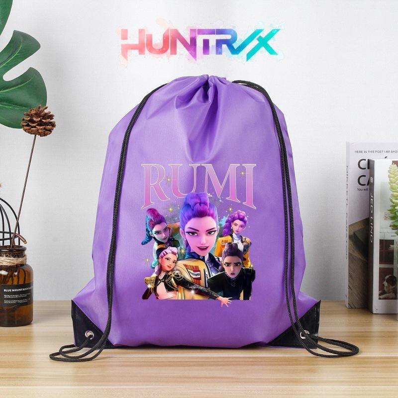 Huntress Girls Cosplay Drawstring Backpack Lightweight Polyester String Bag for Marathon Sports Events Gym Travel