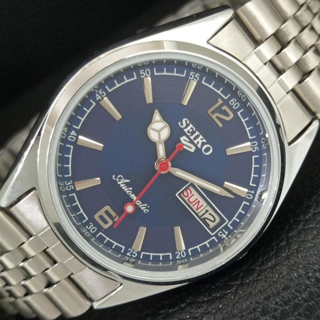 VINTAGE SEIKO 5 AUTOMATIC 6309A REFURBISHED JAPAN MENS BLUE DIAL WATCH A444346-1