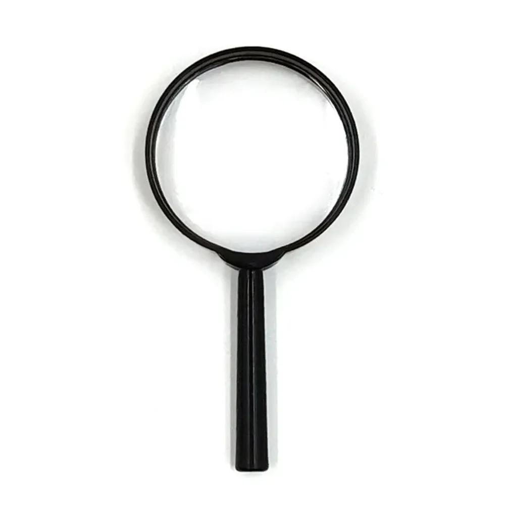 Handheld reading magnifying glass for elderly and children, magnifying glass with plastic handle