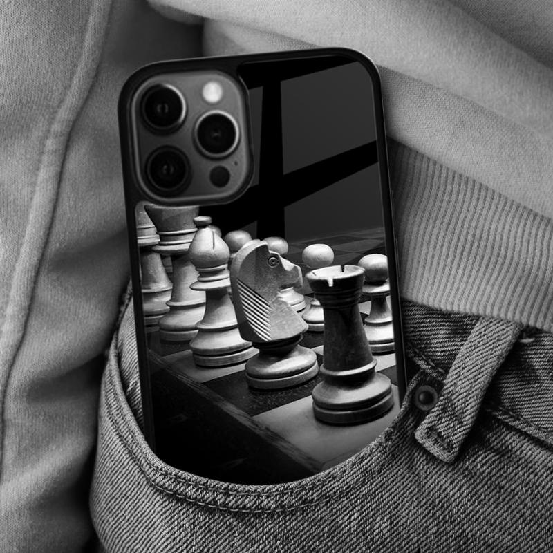 Chess Pieces Soft Phone Case for iPhone 17 Air 16e Pro Max 15 Pro 13 14 Plus 11 12 MagSafe Magnetic Coque