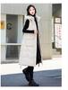 Damen Herbst Winter Kapuzen Ärmelloser Langer Weste Mantel Oberbekleidung Daunenjacke Baumwolle Gepolsterte Parkas Weste