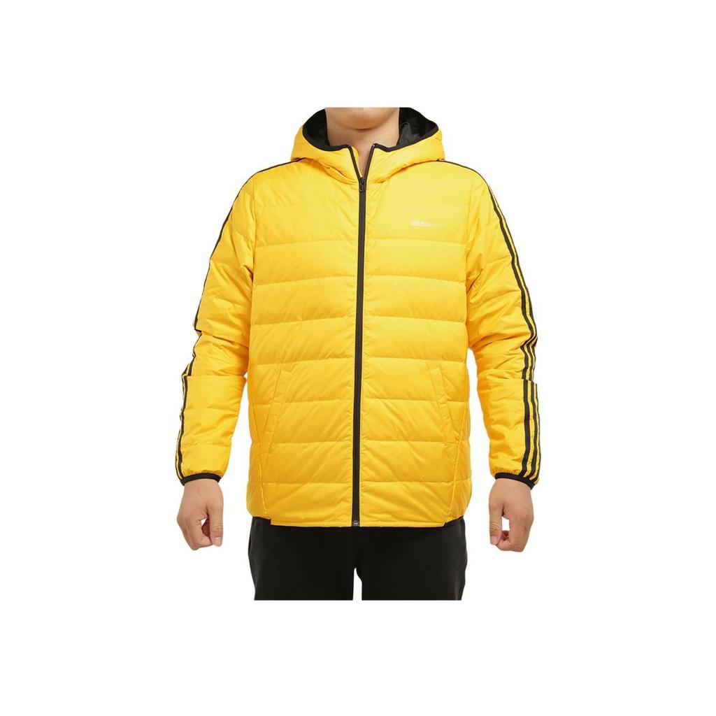 Adidas Neo 3-striper lett boblejakke med hette Herre Yttertøy Gull GJ8787