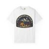 The Mountains Are Calling Camping Scene T-Shirt | Tent, Campfire, Moon, Mountains