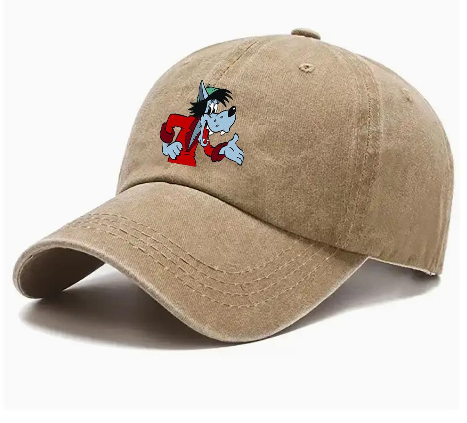 Wolf Oma Basecap Sonnenschutz Cartoon Cartoon TV-Animation Gewaschen Hip Hop Hut Männer und Frauen Streetwear Basecaps