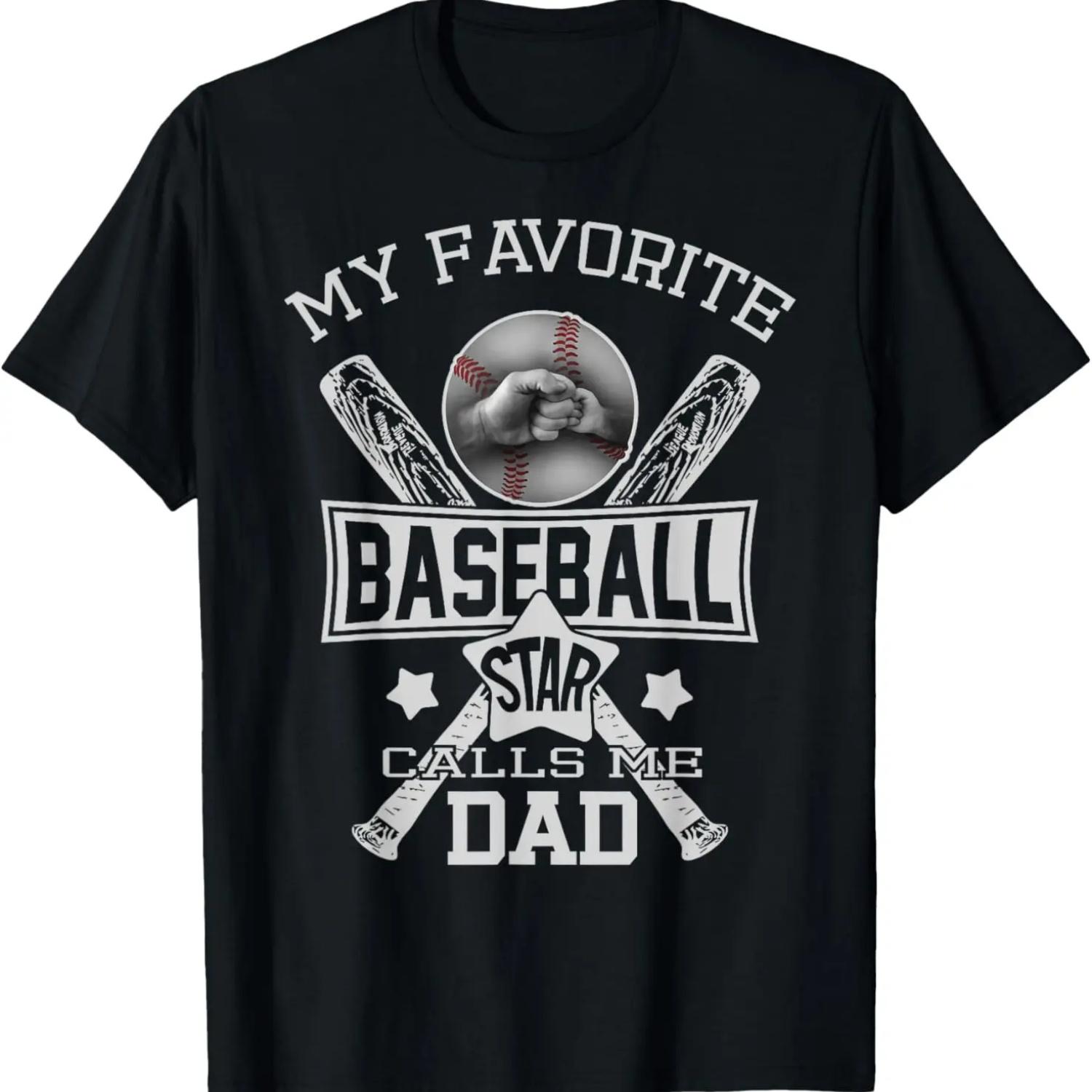 Мужская футболка  Моя любимая звезда бейсбола называет меня папой  с кулаком XXXXXL чёрный