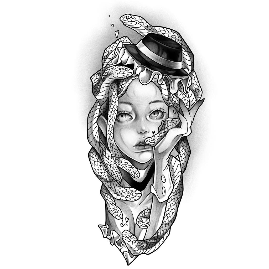 Advanced Sense Of Thorn Wings Ferocious Tiger Butterfly Small Picture Lines Finger Waist Belly Tattoo Sticker