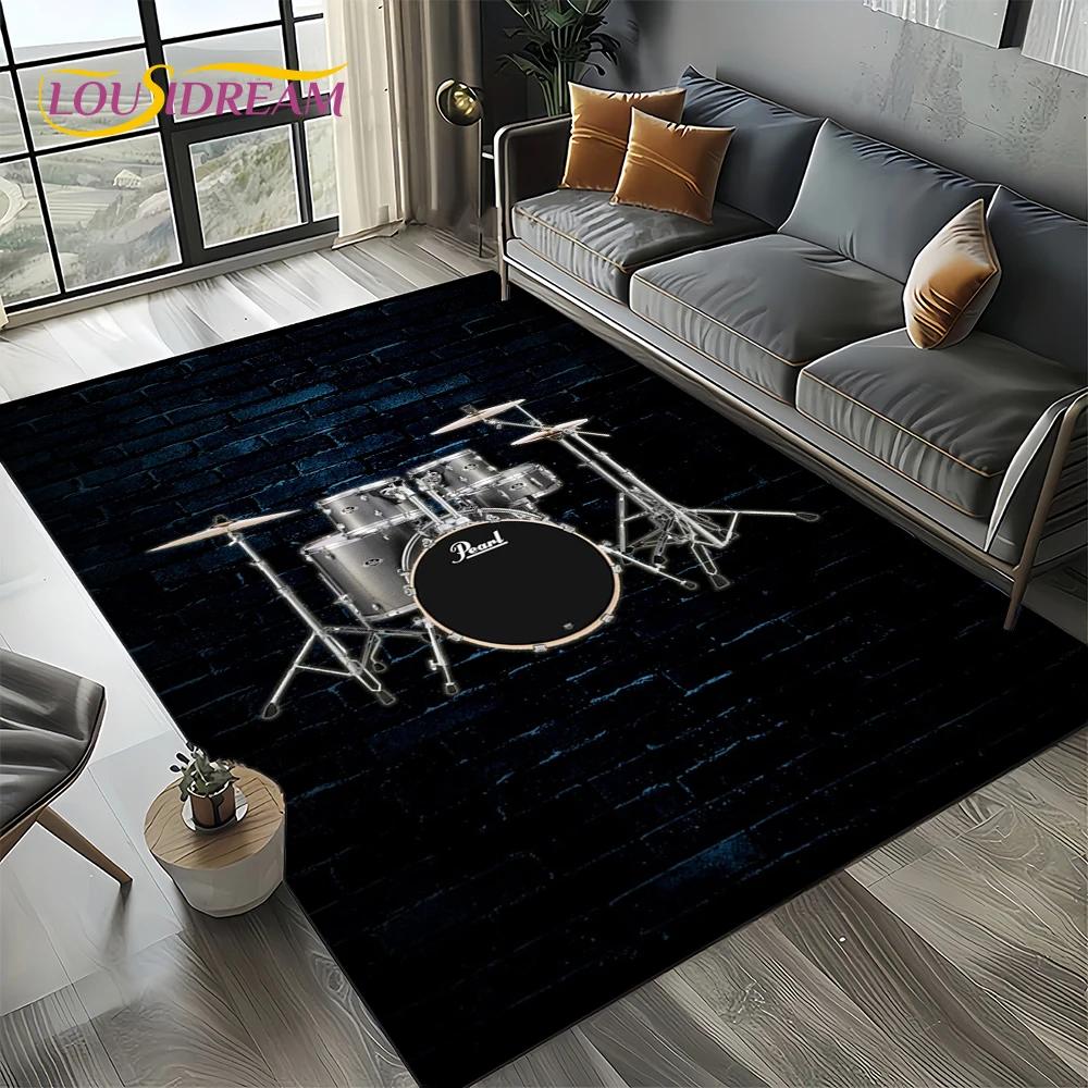 27 Style New Cymbal DW Drum Kit Drum Set Music Instruments Carpet Rug for Living Room Bedroom Home Sofa,Kids Non-slip Floor Mat