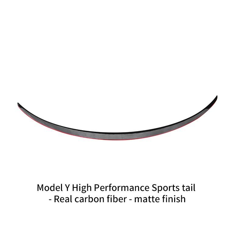 For Tesla Model Y Rear Trunk Spoiler 100% Real Carbon Fiber Red Line For Tesla Model Y 2021-2022 Wings 2023 Auto Accessories