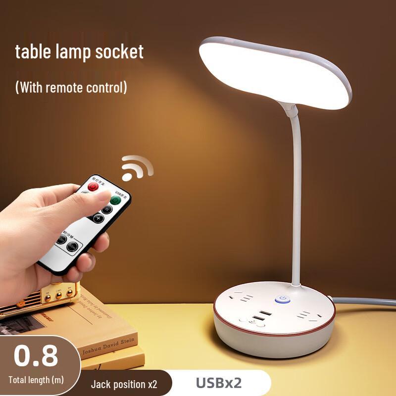 

OLOMM Smart Voice LED Desk Lamp with Outlet
