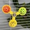 Birds Spinner Rattle Toy Interactive Spinner Parrot Toy Wheel Chewing Exercise Cockatiel Birdcage Enrichment Toy