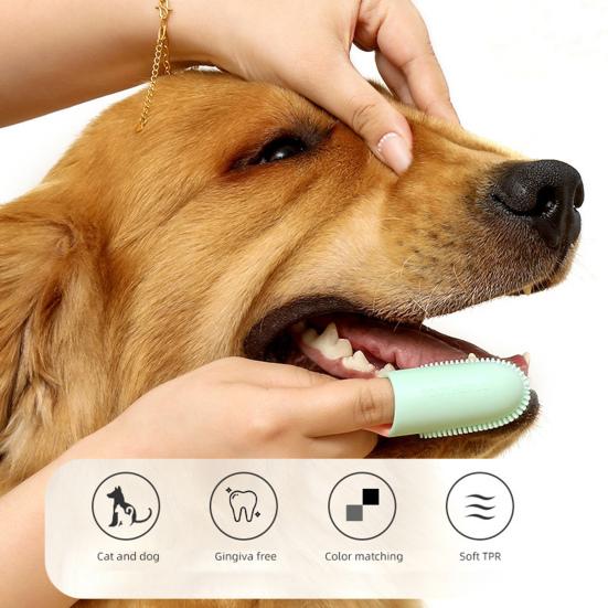 Finger Dog Toothbrush Gum-friendly Soft Pet Toothbrush Gentle Teeth Cleaning Brush for Dogs Teeth Care Dental Health
