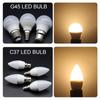 12Pcs LED C37 G45 Bulb Lamp 3W 230V 110V Energy Saving Warm Cold Light 3000K 4000K No Flicker for Home Derec Bedroom Lights
