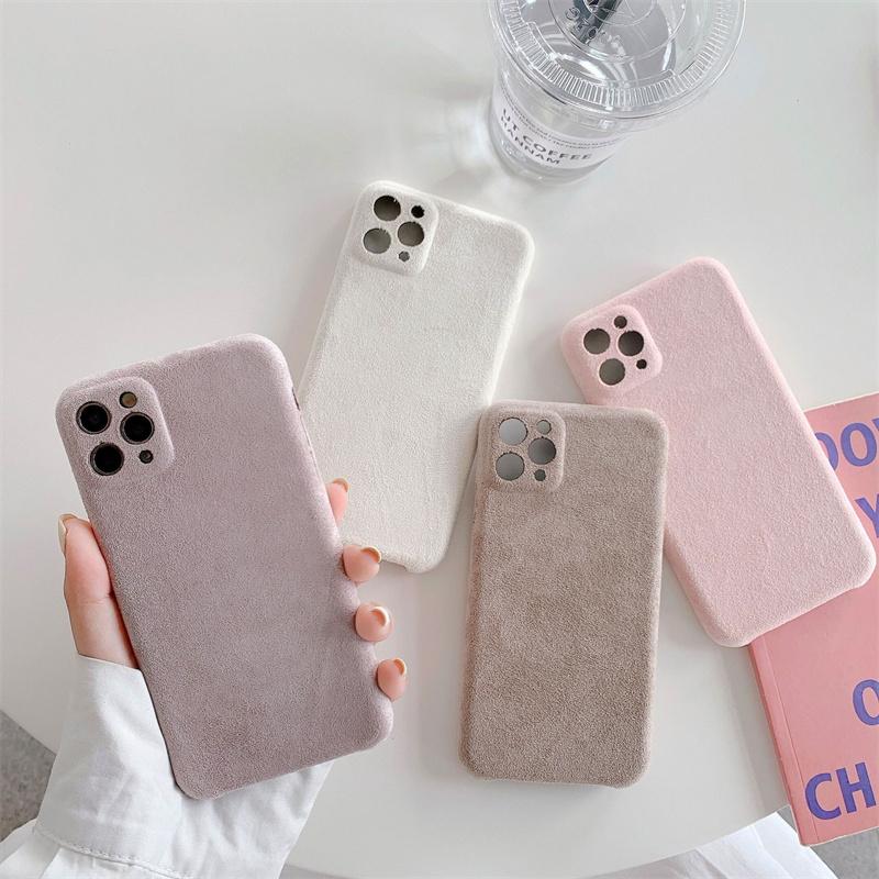 Candy Color Cotton Fabric Phone Case For Iphone 11 12 13 14 Pro