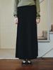 Reply Wool Long Knit Skirt_Black