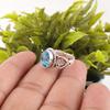 Rare Swiss Blue Topaz Gemstone 925 Sterling Silver Jewelry Handmade Promise Ring RR-8-4