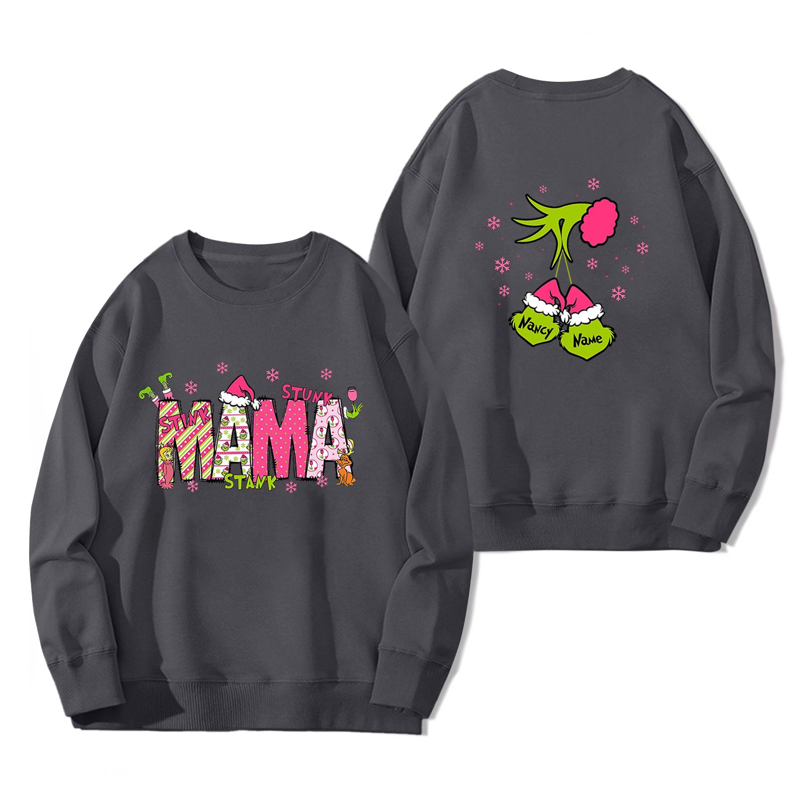 

Женский модный повседневный пуловер с длинным рукавом и принтом XXL