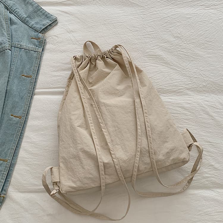 Drawstring nylon backpack women's bundle bag backpack