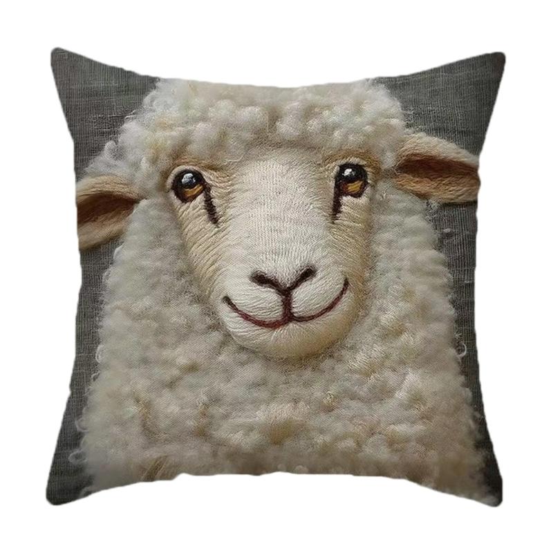 Soft Plush Alpacas Pillowcase Comfortable Fabric for Bedroom Sofa Decoration
