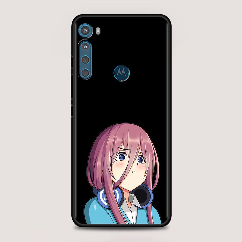 Cartoon Cute Anime Girl Case For MOTO One Fusion Plus G60 G50 G40 G30 G20 G10 G9 G8 Power Lite E6s Edge 20 Pro G Stylus