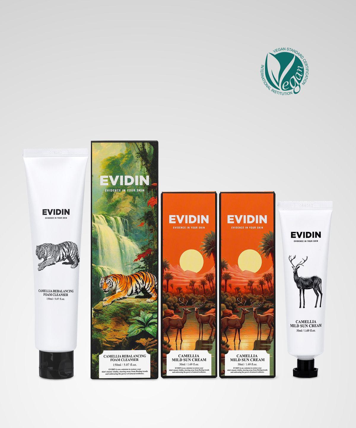 Camellia Sun Care Set (Foam Cleanser 150ml + Sun Cream 50ml x 2)