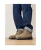 2025 Men's Autumn/Winter Yellow Martin Boots, Cow Suede, Breathable, Versatile, Round Toe, Comfortable Mid-Top Style