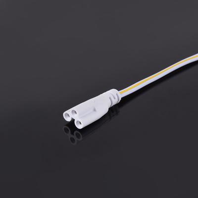 2pcs PVC Plastic LED Lamp Connecting Wire White 3Pin T5 Tube Male and Female Connecting Wire Extension Wire Copper