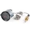 2" 52mm 12V Pointer Mechanical Water Temperature Temp Gauge 40-130℃,110-265℉,Yellow Light Car Meter with Sensor NPT 1/2, 1.8m Wire Length