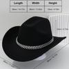 Men's and women's Panama French cowboy hats, jazz top hats, accessories, three-dimensional leaves, rhinestone belts, bonfire balls