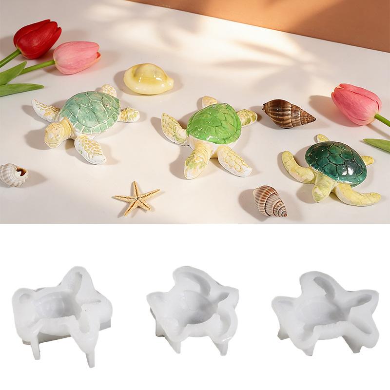 3D Turtle Silicone Mold Ocean Animal Resin Casting Mold For Diy Candle Soap Clay Home Decor Crafts