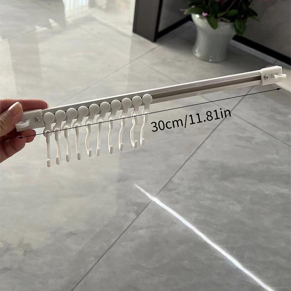 

1шт крючок для настенного крепления, крючок для шкафа, крючок для кухонного ряда, скользящий S-образный крючок, многофункциональный крючок для длинного ряда без перфорации