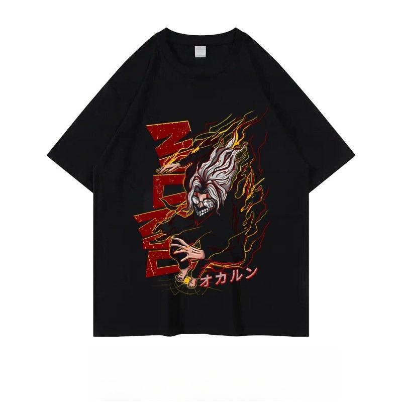 Dan Da Dan Cartoon and Funny Printed Round-neck Short-sleeved T-shirts Bold Party Anime and 2D Clothing Summer Multiple Choices