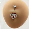 Personality Heart Butterfly Pendants Navel Rings For Women Zircon Belly Button Nail Body Piercings Jewelry