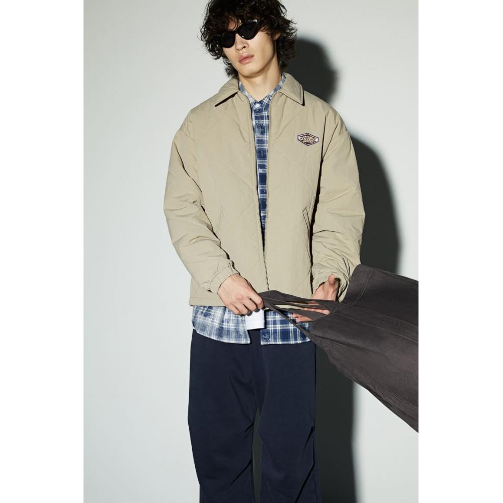

H M Water Repellent Coating sHirt Jacket Loose Fit kHaki Beige S
