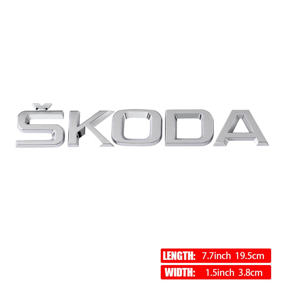 HIAQ2 ABS Car Emblem Letter Trunk Tail Sticker Decal Decor Accessories For Skoda Fabia Kamiq Karoq Kodiaq Octavia Rapid Superb YETI