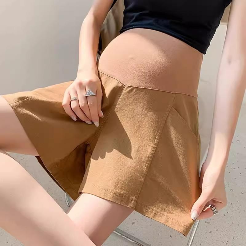 Maternity Pants for Summer Thin Styles for Wear Wide-leg Leisure Shorts for Summer Leisure Trousers Adjustable Size Small Pregnancy Pants