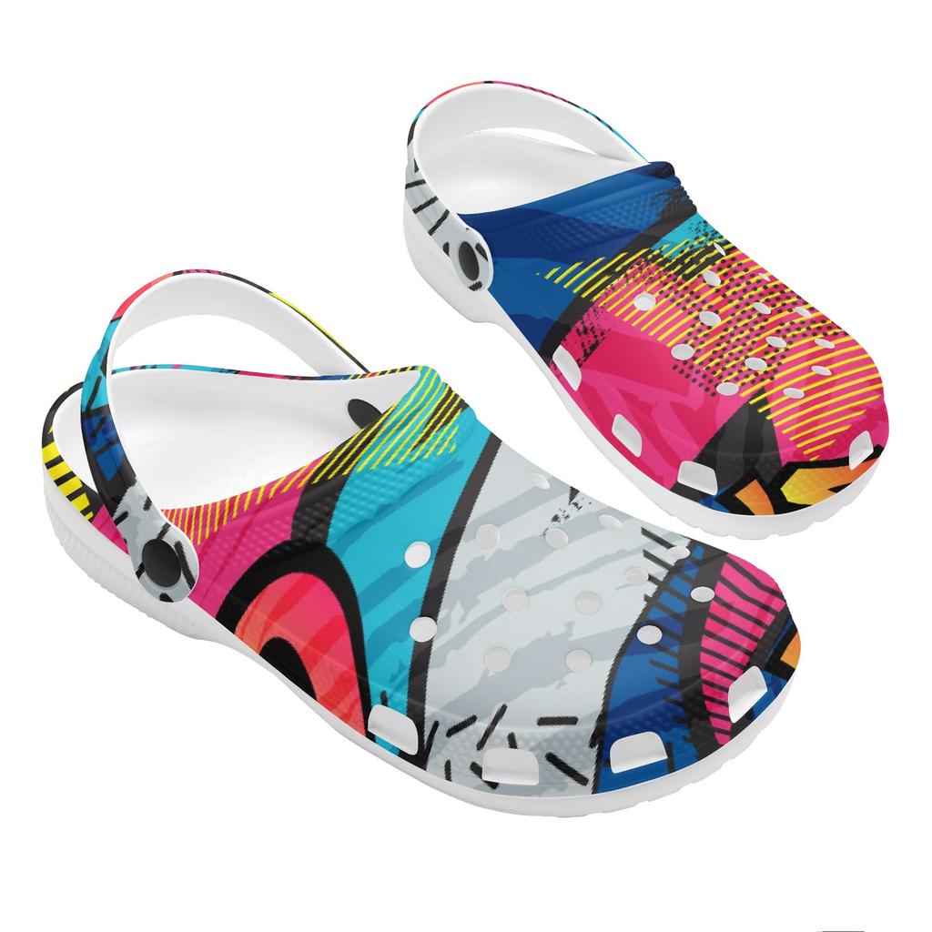 Lightweight Printed EVA Clogs for Men Women Breathable Slip On Garden Shoes Beach Pool Home Bathroom Summer Slippers Beach Wear
