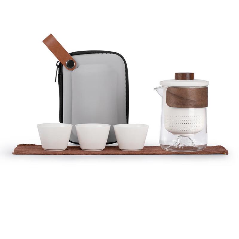 Jingshan Portable Glass Travel Tea Set