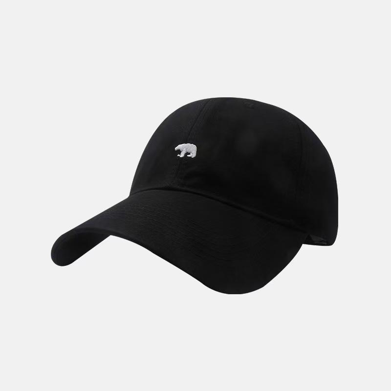 

New American-style baseball cap for women, summer thin soft-top polar bear cap, men s face-slimming sun protection hat Adjustable（54-60cm）