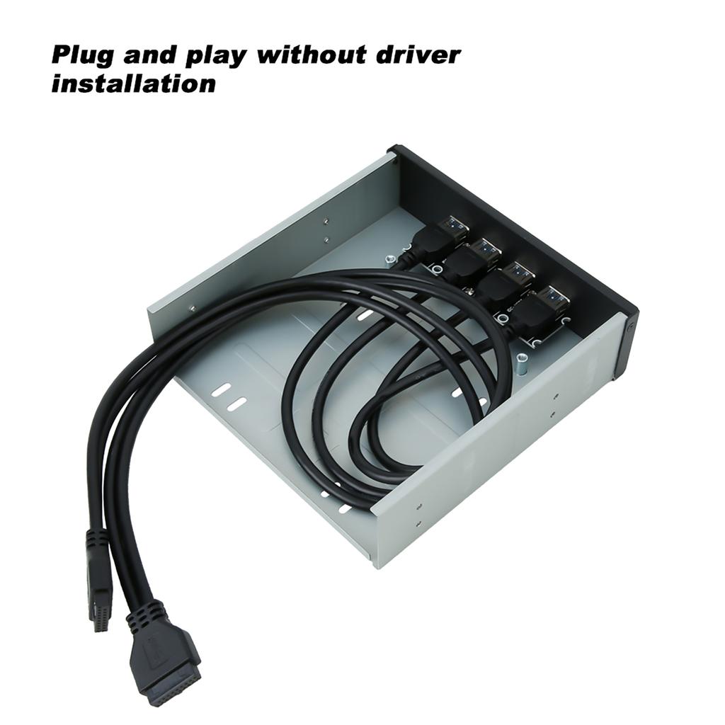 High Speed 20Pin 4 Port USB 3.0 Hub Optical Disk Driver Front Panel